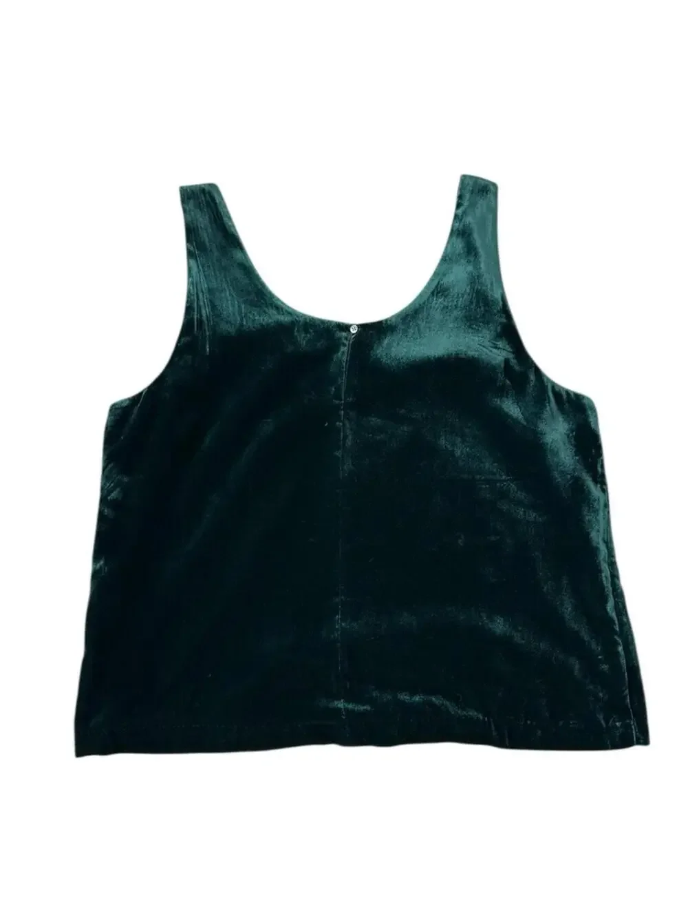 J Crew Green Velvet Tank Top Blouse